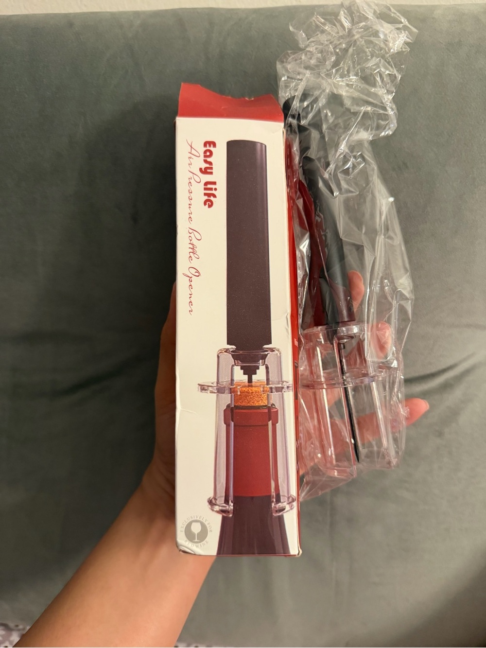 Red Wine Bottle Opener Cork Easy Air Pump Pressure Remover Corkscrew Tools Black